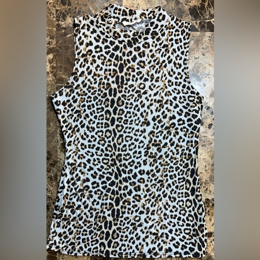 Pinc Animal Print Tank Top Shirt Blouse